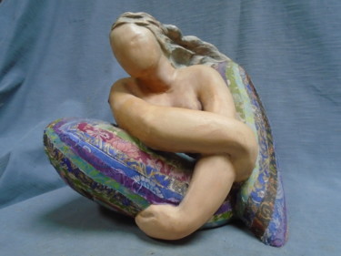 Sculptuur getiteld "La vague" door Marie Ruiz, Origineel Kunstwerk, Keramiek