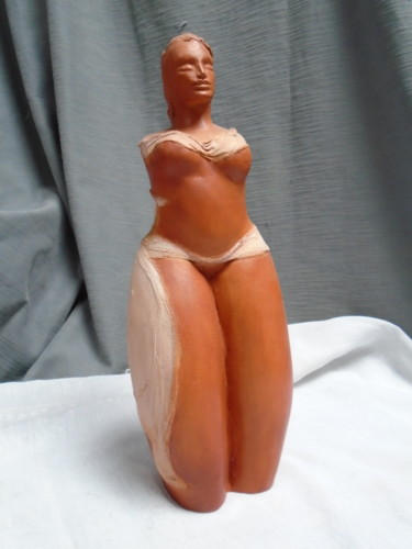Escultura titulada "Petite femme centau…" por Marie Ruiz, Obra de arte original, Terracota