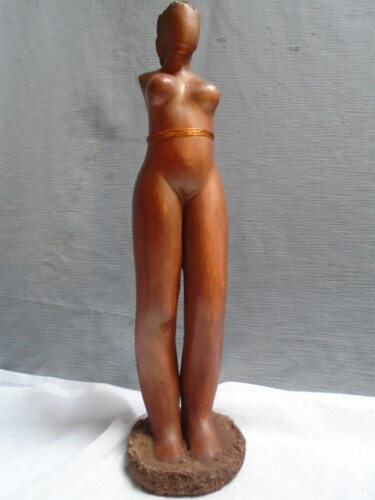 Sculpture titled "Primitive au lien d…" by Marie Ruiz, Original Artwork, Ceramics