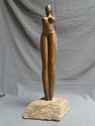 Sculpture titled ""Primitive' N° 4/8…" by Marie Ruiz, Original Artwork, Bronze