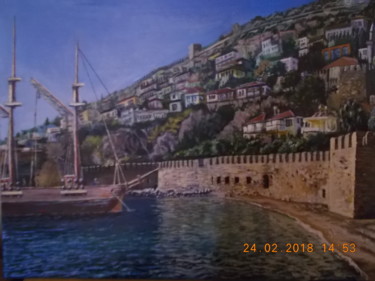 Peinture intitulée "In the Turkish bay" par Artyom Ukhov, Œuvre d'art originale, Huile