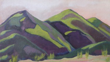 Ζωγραφική με τίτλο "les collines de la…" από Giulia Archer, Αυθεντικά έργα τέχνης, Λάδι