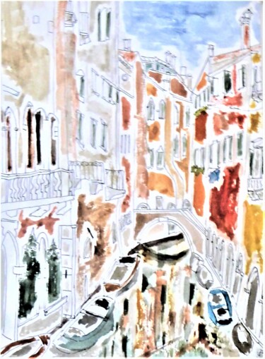 Peinture intitulée "chaque maison son b…" par Giulia Archer, Œuvre d'art originale, Aquarelle