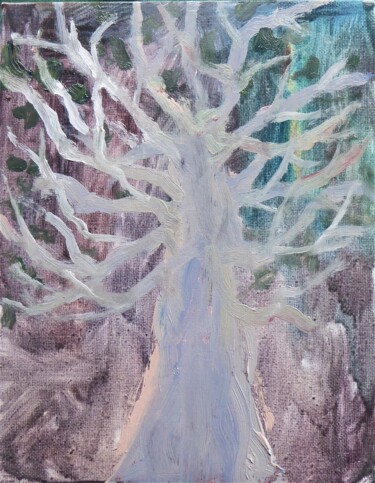 "nuit sous l'arbre" başlıklı Tablo Giulia Archer tarafından, Orijinal sanat, Petrol