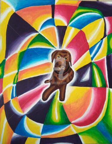 Peinture intitulée "Cane" par Arduino Rossi, Œuvre d'art originale, Acrylique Monté sur Châssis en bois