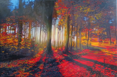 Painting titled "Autumn 3" by Areva, Original Artwork, Oil