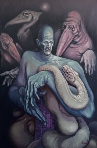 Schilderij getiteld "Reflexiones valorat…" door Arevalo García Vielma, Origineel Kunstwerk, Olie