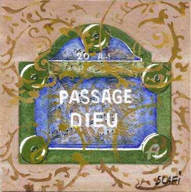 Painting titled "Passage Dieu" by Marina Argentini, Original Artwork