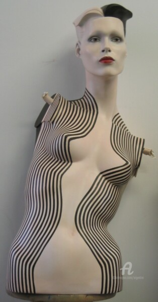 Sculpture intitulée "Buste customisé" par Marina Argentini, Œuvre d'art originale