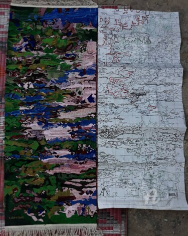 Textile Art titled "Lumière d'Eté 2" by Marina Argentini, Original Artwork, Tapestry