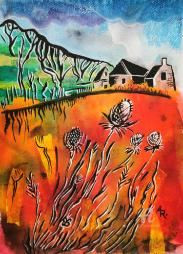 Dessin intitulée "Holland seasonal 3" par Ariadna De Raadt, Œuvre d'art originale, Acrylique