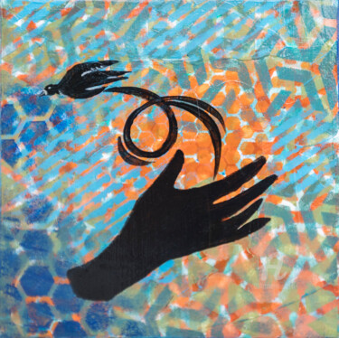 Painting titled "Hands giving 2" by Ariadna De Raadt, Original Artwork, Acrylic