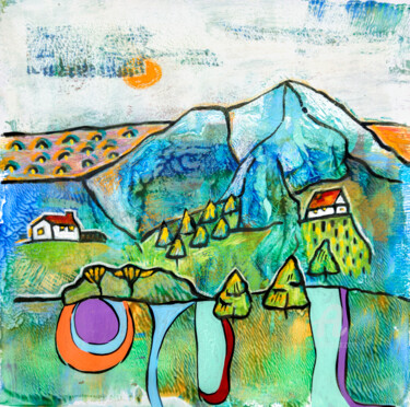 Картина под названием "Seasonal Landscape…" - Ariadna De Raadt, Подлинное произведение искусства, Акрил