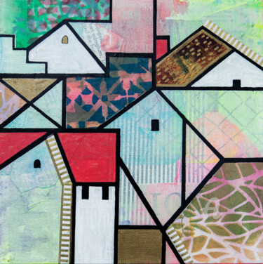 绘画 标题为“Geometry of town1” 由Ariadna De Raadt, 原创艺术品, 丙烯