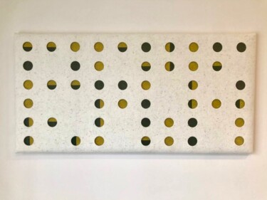 Textile Art με τίτλο "Dots_Nature" από Arina Ergle, Αυθεντικά έργα τέχνης, Υφαντικές ίνες Τοποθετήθηκε στο Ξύλινο πάνελ