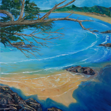 Peinture intitulée "La baie tranquille" par Arina Tcherem, Œuvre d'art originale, Huile