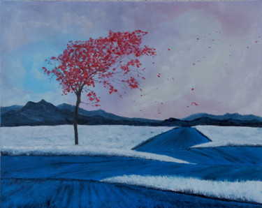 Painting titled "Surreal landscape" by Arina Tcherem, Original Artwork, Oil