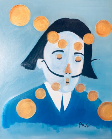 Peinture intitulée "Dali aux sphères 2" par Vincent Arin, Œuvre d'art originale, Huile