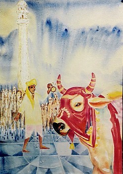 Painting titled "Magical Kolkata" by Arindam Bose, Original Artwork, Other