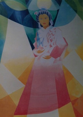 Painting titled "Japanese Beauty" by Arindam Bose, Original Artwork, Other