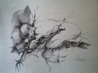 Dibujo titulada "Desecho del artista" por A.Rivera, Obra de arte original, Grafito