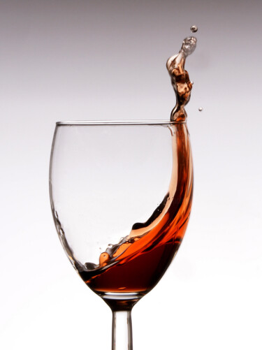 Photography titled "a glass of wine" by Arkadiusz Gepchard, Original Artwork, Digital Photography