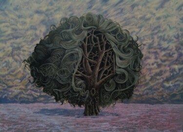 "woody hair" başlıklı Tablo Arkadiusz Koniusz tarafından, Orijinal sanat, Petrol
