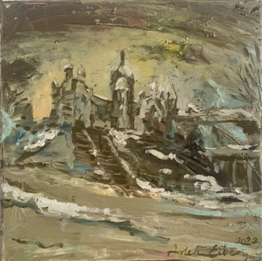 Malerei mit dem Titel "Montmartre" von Arleta Eiben, Original-Kunstwerk, Öl