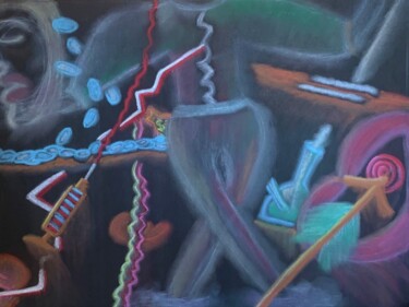 Malarstwo zatytułowany „Apparitions” autorstwa Arlette Stella, Oryginalna praca, Pastel