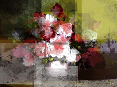 「Modern Bouquet - Or…」というタイトルのデジタルアーツ Armajayによって, オリジナルのアートワーク, デジタル絵画