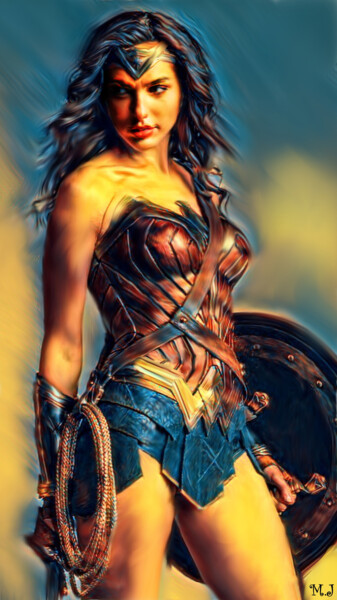 Artes digitais intitulada "Wonder Woman - Marv…" por Armajay, Obras de arte originais, Pintura digital