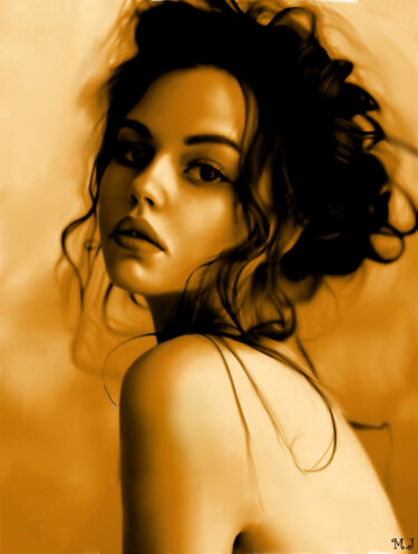 Artes digitais intitulada "Young female model…" por Armajay, Obras de arte originais, Trabalho Digital 2D