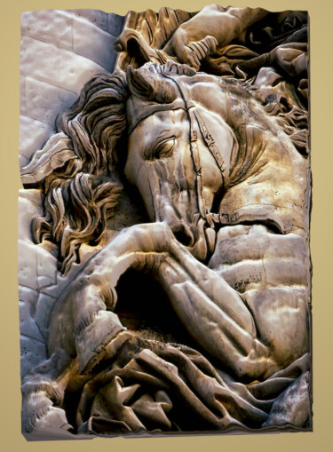 Artes digitais intitulada "Bas relief  - Rebui…" por Armajay, Obras de arte originais, Modelagem 3D