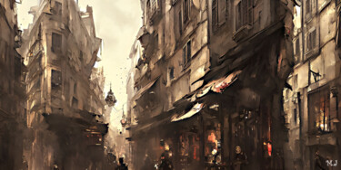 Digital Arts titled "The old districts o…" by Armajay, Original Artwork, Digital Painting