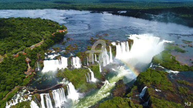 Photographie intitulée "Iguazu falls brasil…" par Armajay, Œuvre d'art originale, Photographie numérique