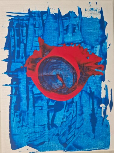 Painting titled "blue blue" by Armand Latournald, Original Artwork, Acrylic