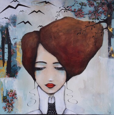 Malerei mit dem Titel "Karla" von Armandine Js, Original-Kunstwerk, Acryl