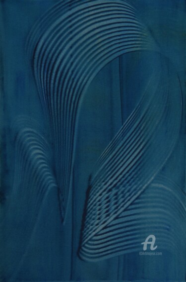 Peinture intitulée ""entre linhas" III" par Armando Castro, Œuvre d'art originale, Acrylique Monté sur Châssis en bois