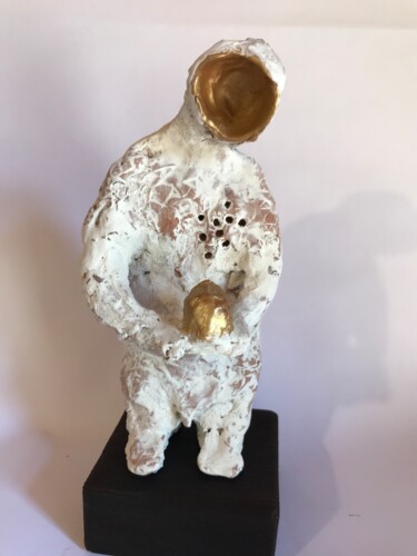 Sculpture titled "La negazione dell'io" by Armando D'Andrea, Original Artwork, Terra cotta