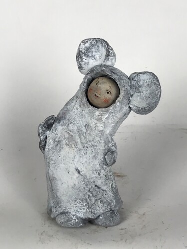 Sculptuur getiteld "Lucifer-Mouse1" door Armando D'Andrea, Origineel Kunstwerk, Klei