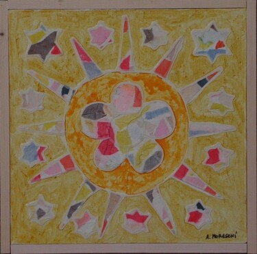 Картина под названием "A FLOWER INTO THE S…" - Armando Moreschi, Подлинное произведение искусства, Масло