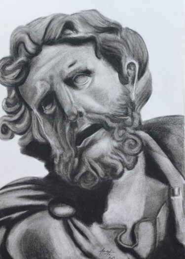 Disegno intitolato "The captives" da Armani, Opera d'arte originale, Carbone