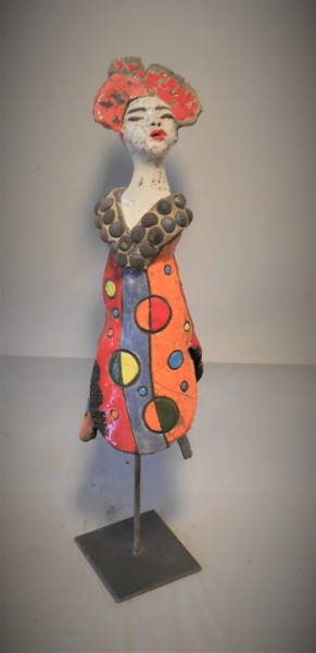Sculpture titled "la petite madonne 2" by Armelle Colombier, Original Artwork, Ceramics