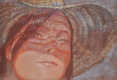 Painting titled "KMI" by Armelle Panay, Original Artwork, Pastel