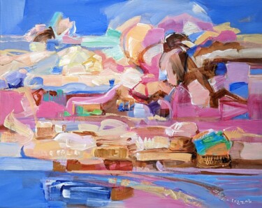 Pittura intitolato "Ice cream village" da Armen Ghazayran (Nem), Opera d'arte originale, Acrilico