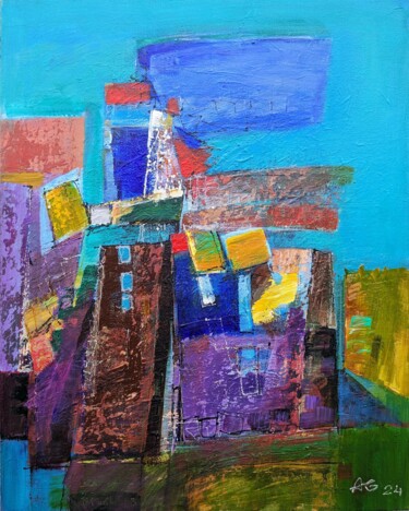 Painting titled "composition FK1" by Armen Ghazayran (Nem), Original Artwork, Acrylic