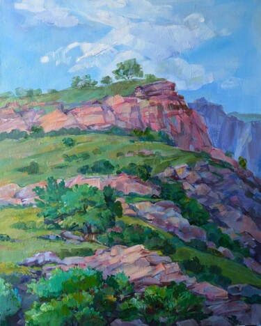 Painting titled "Mountain 08/15 /24…" by Armen Ghazayran (Nem), Original Artwork, Acrylic