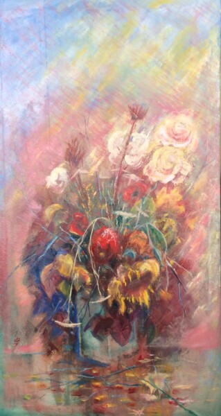 Pittura intitolato "Flowers" da Armen Sevanyan, Opera d'arte originale, Olio