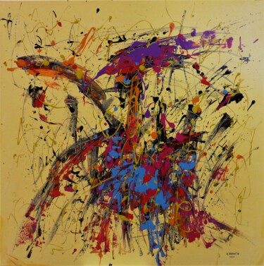 "Abstract 601" başlıklı Tablo Arnaud Broutin tarafından, Orijinal sanat, Akrilik Ahşap Sedye çerçevesi üzerine monte edilmiş