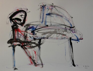 Tekening getiteld "M 5" door Arnaud Broutin, Origineel Kunstwerk, Inkt